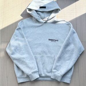 Essentials Light Gray Men's Hoodie